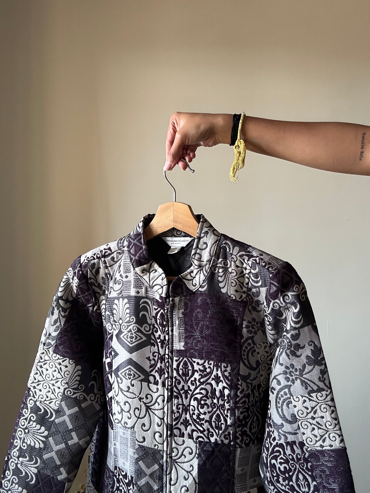 Christopher & Banks Vintage Embroidered Shaket