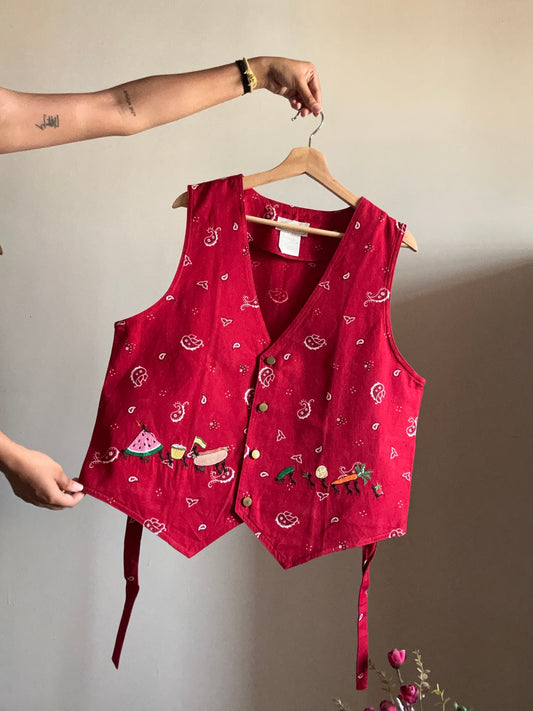 Mandal Bay Vintage Embroidered Vest