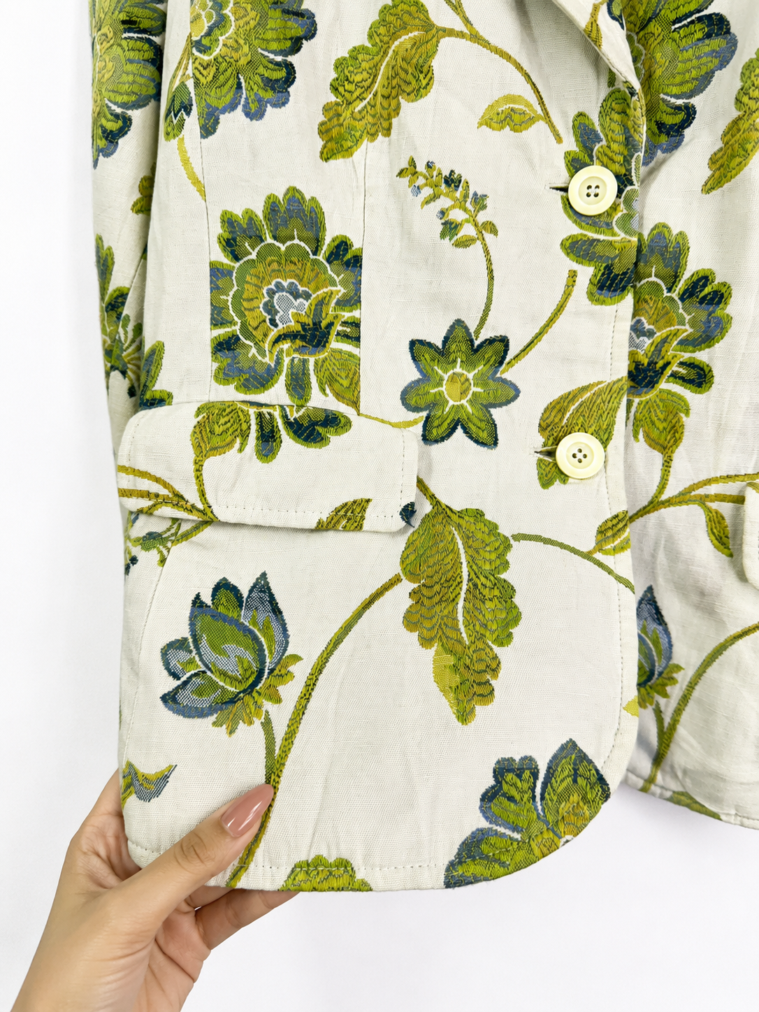 Vintage Avantgarde Botanical Tapestry Blazer