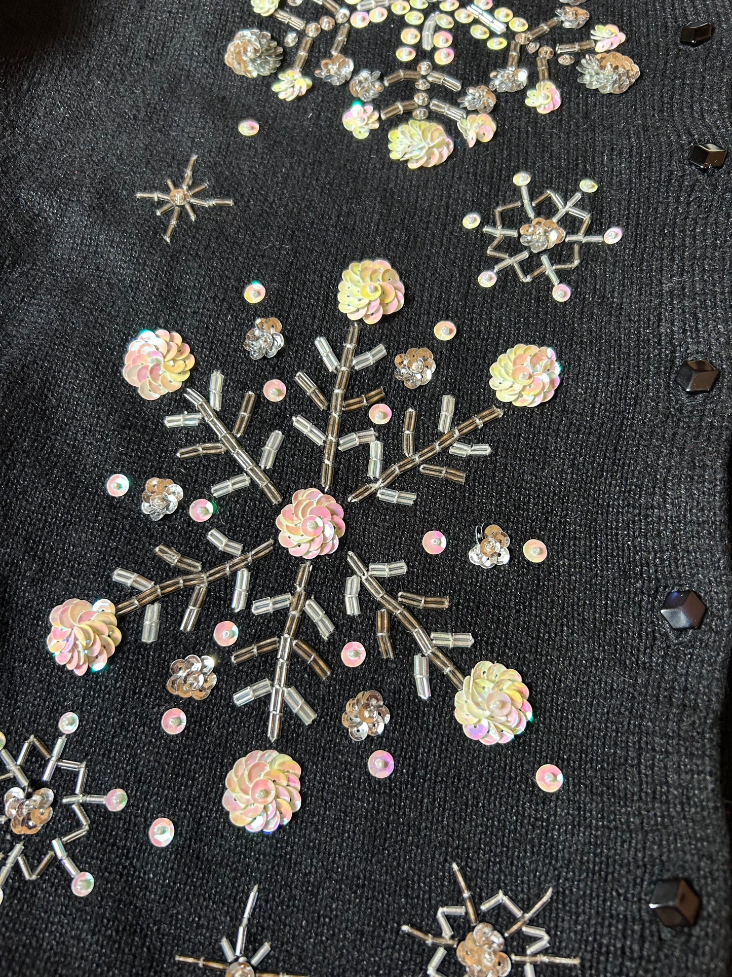 Vintage Heirloom Collectibles Beaded Knit Cardigan