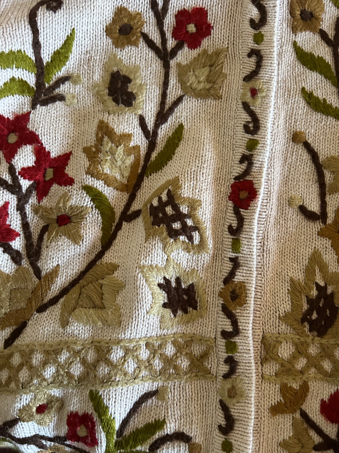 Vintage Reference Point Vintage Embroidered Knit Cardigan