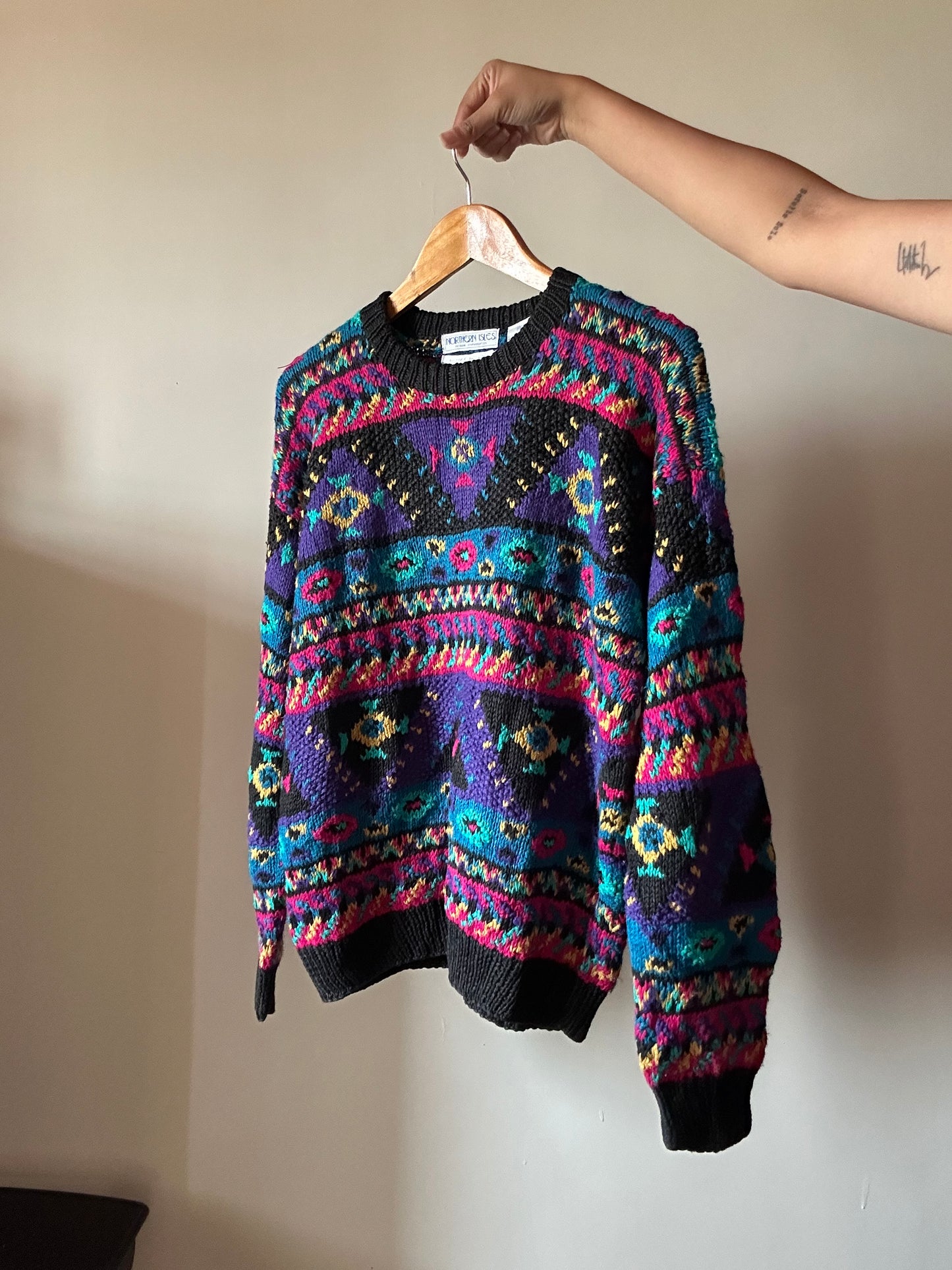 Vintage Northern Isles Hand Knit Pullover