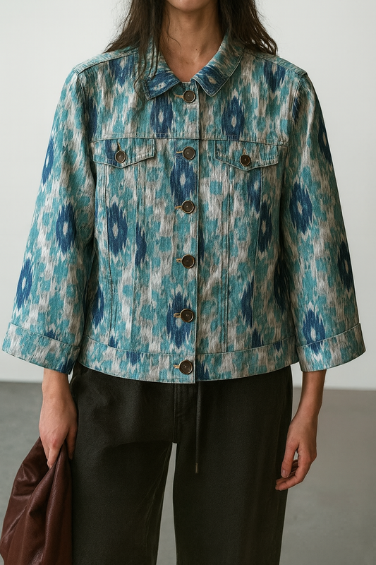 Chico’s Vintage Printed Shaket With Shimmer