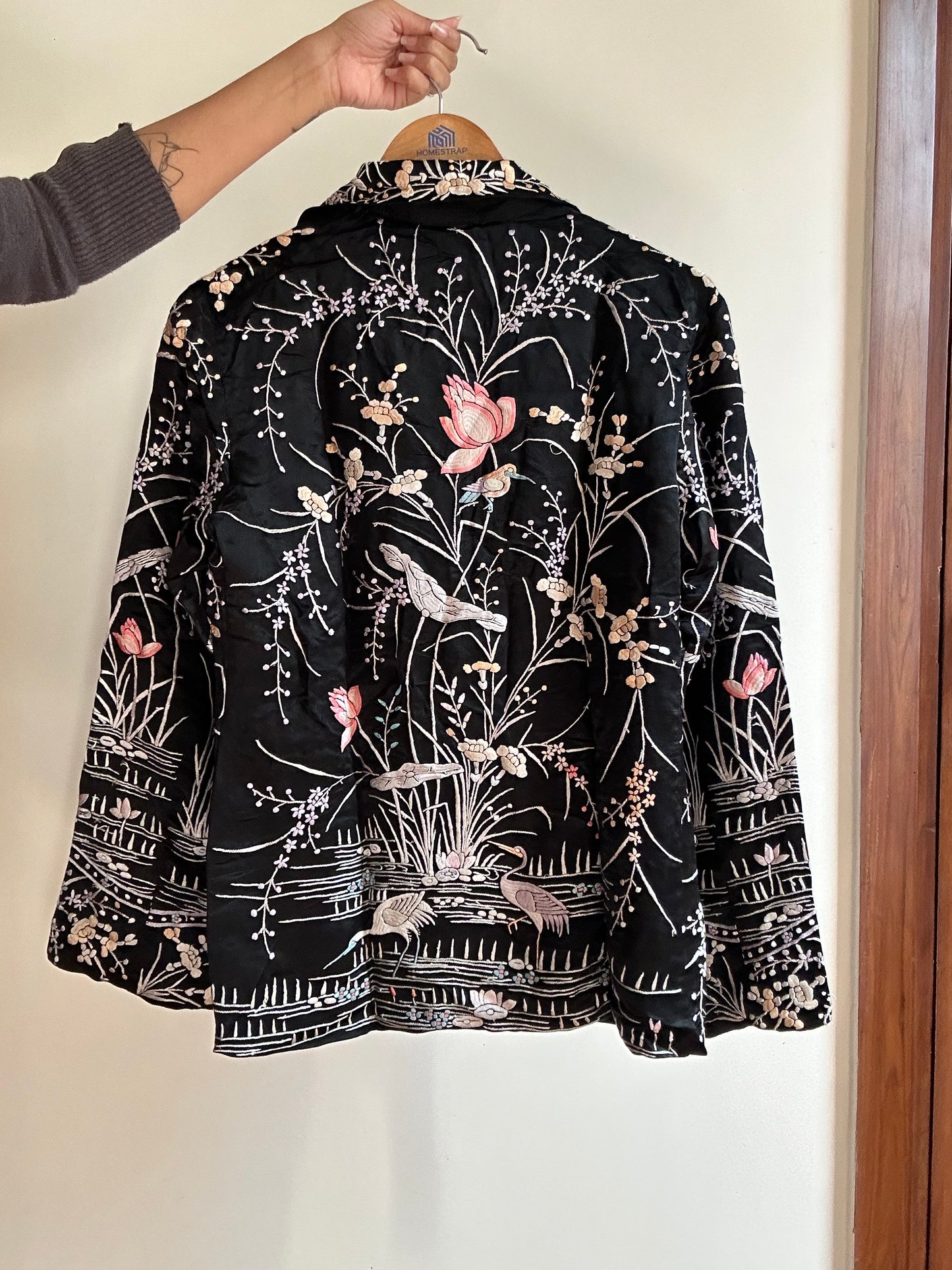 Vintage All Silk and Embroidered Shaket