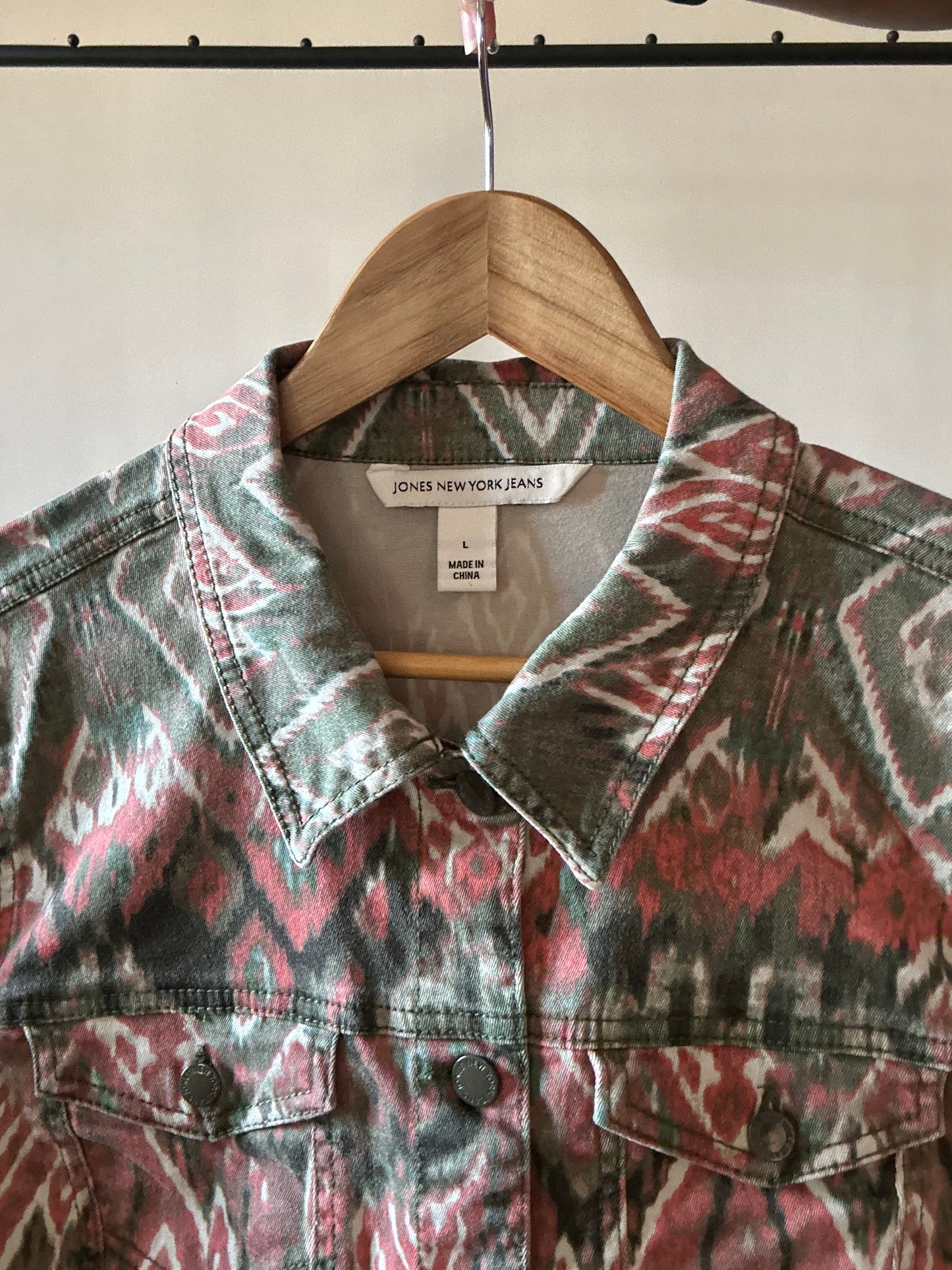 Jones New York Jeans Vintage Printed Shaket