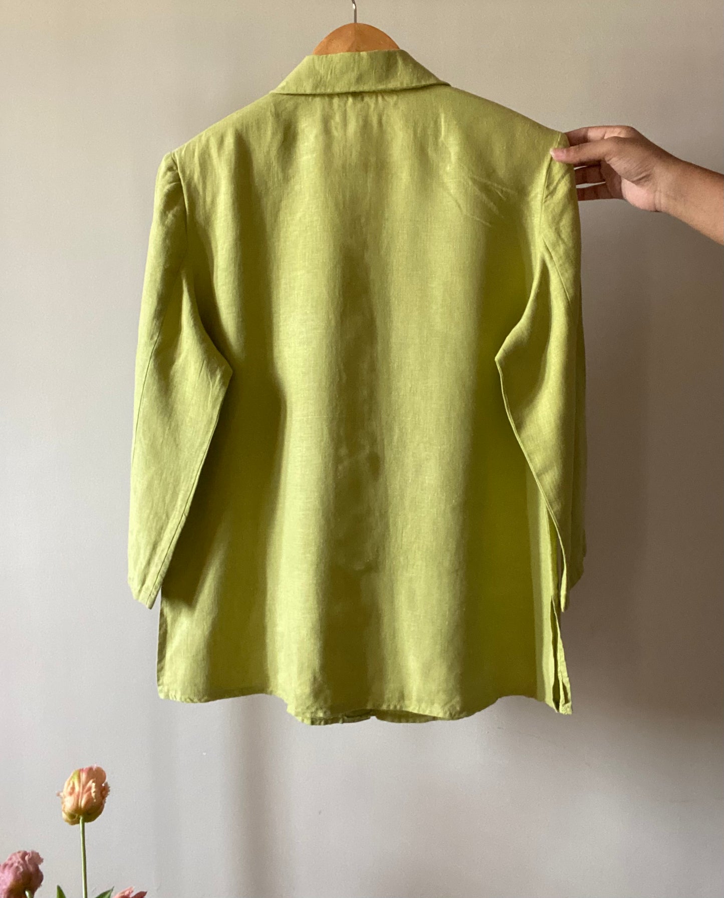 Embellished Vintage Linen Shirt