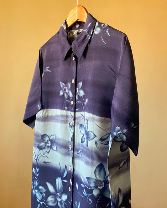 Blue Floral Vintage Shirt