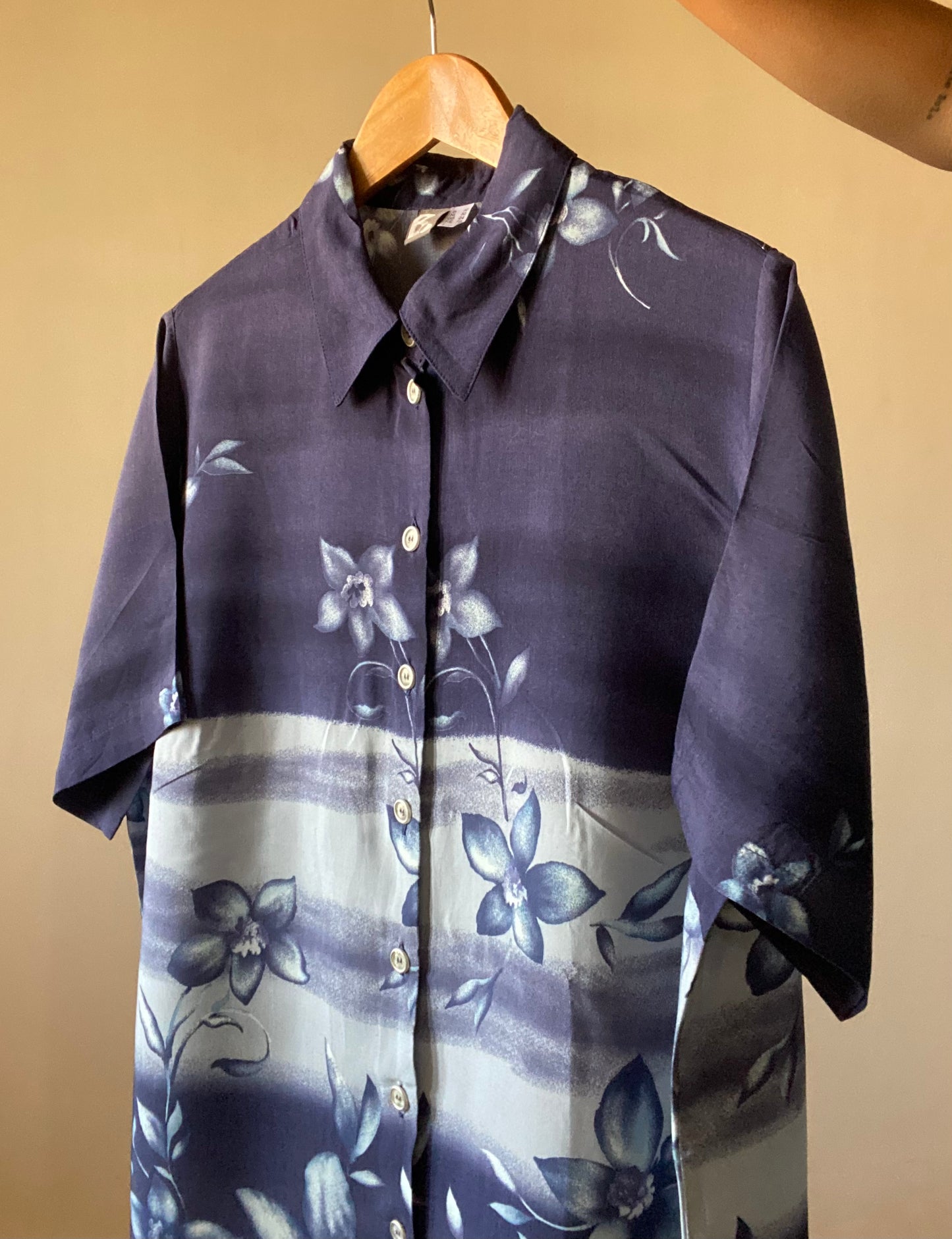 Blue Floral Vintage Shirt