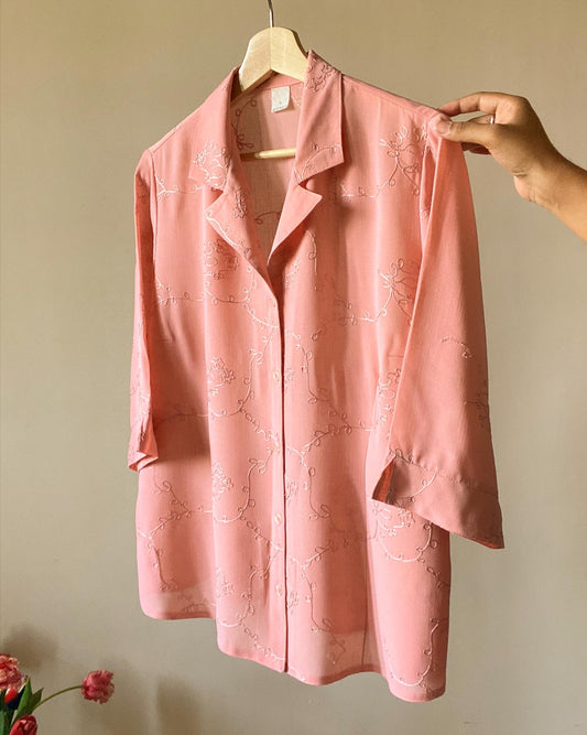 All Over Embroidered Vintage Shirt