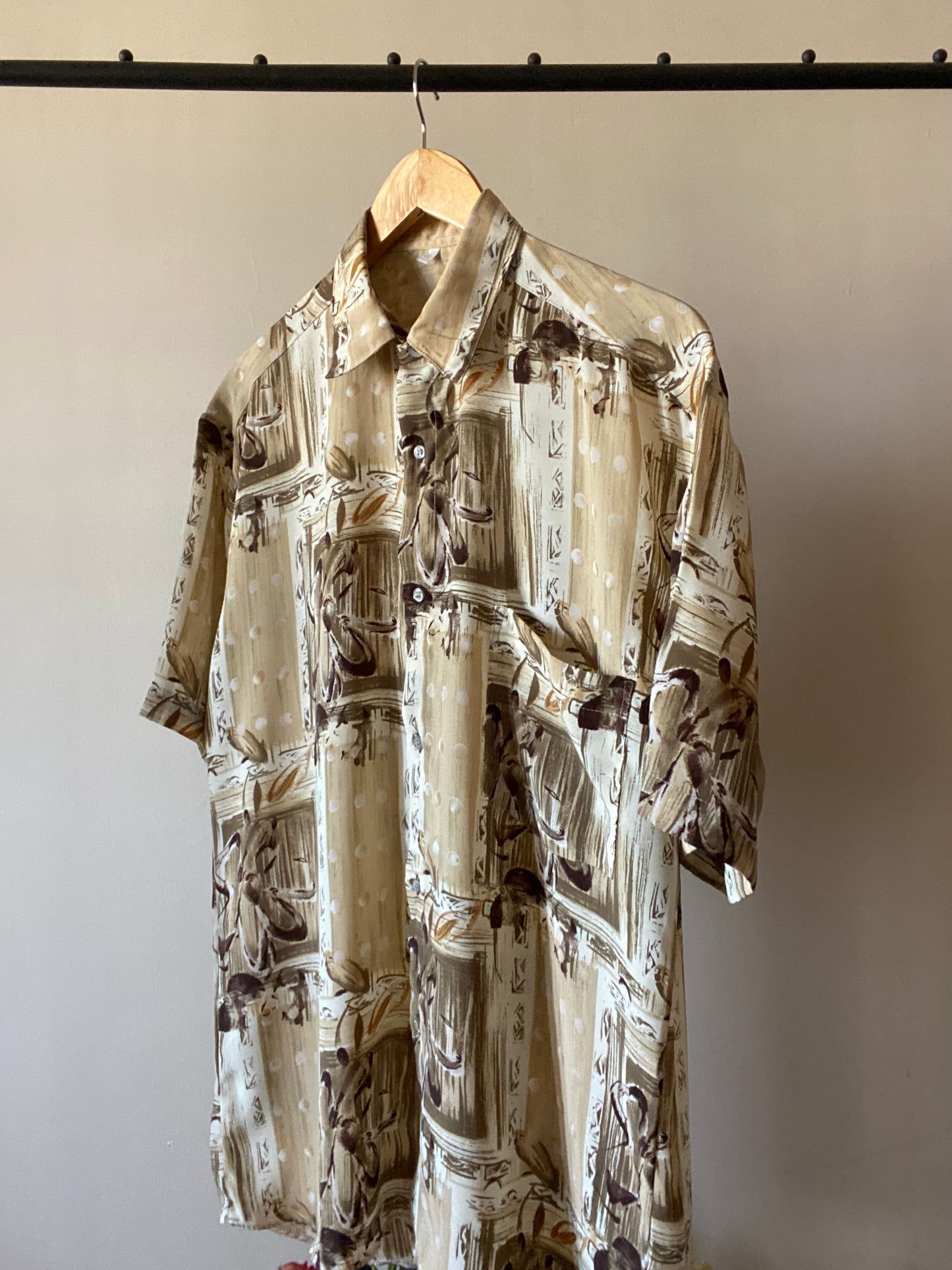 Abstract Print Vintage Shirt
