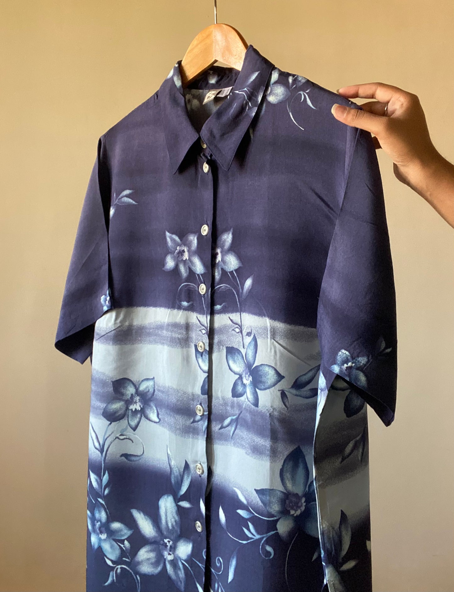 Blue Floral Vintage Shirt