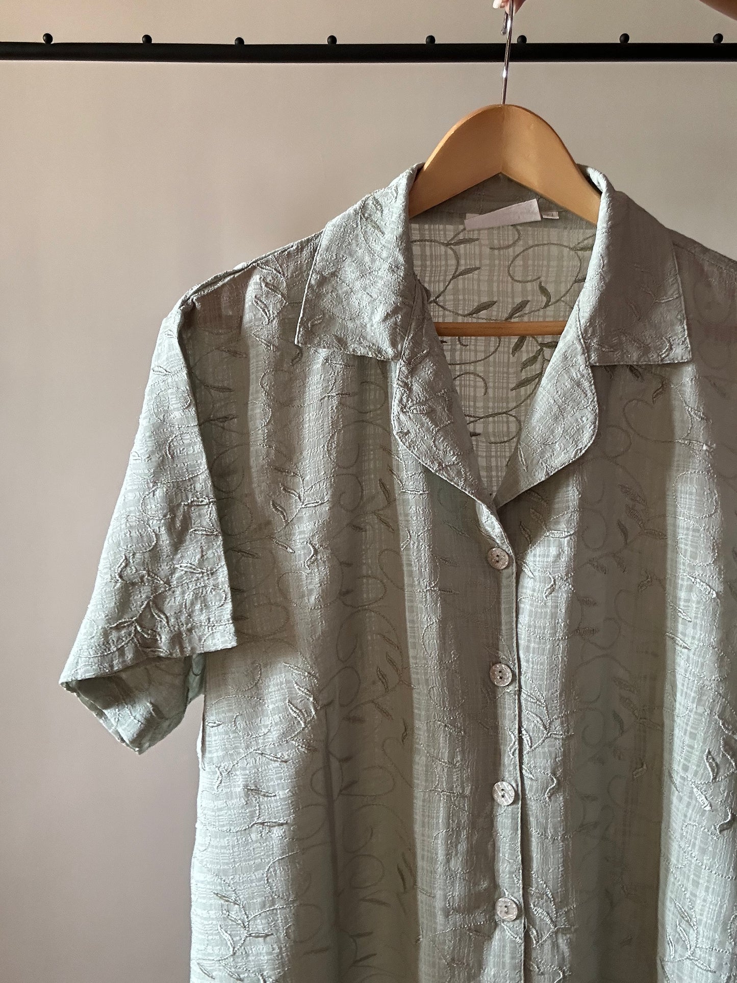 All Over Embroidered Vintage Shirt