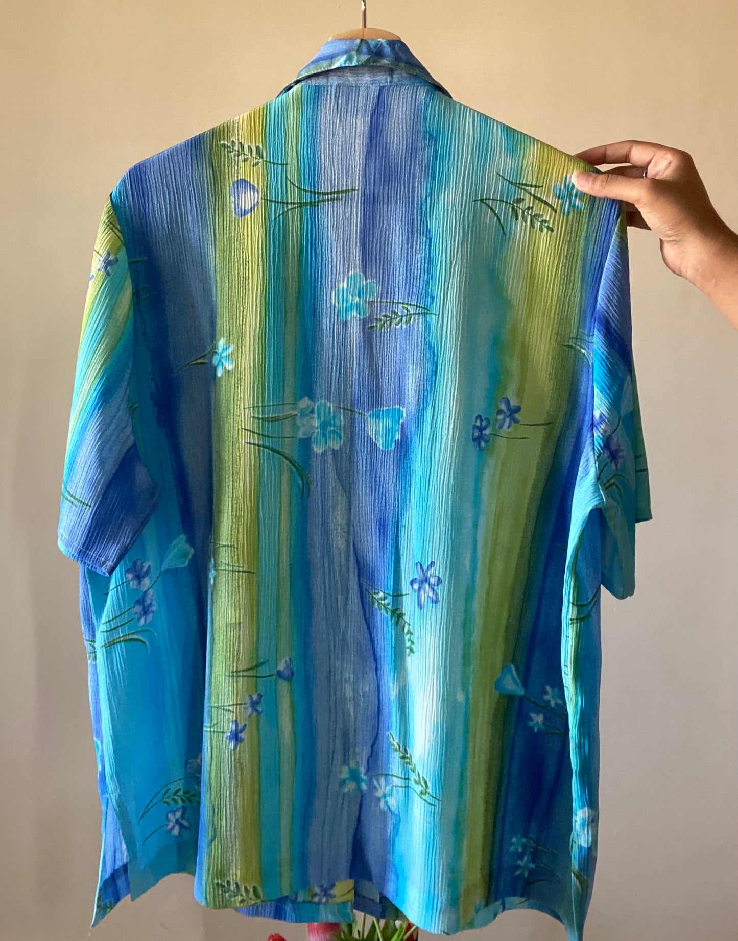 Ocean Inspired Floral Vintage Shirt