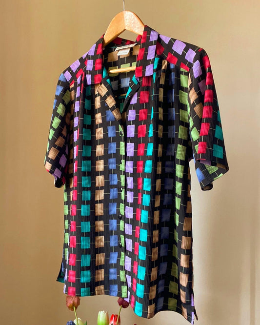 Colour Block Vintage Shirt