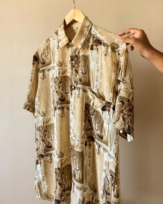 Abstract Print Vintage Shirt