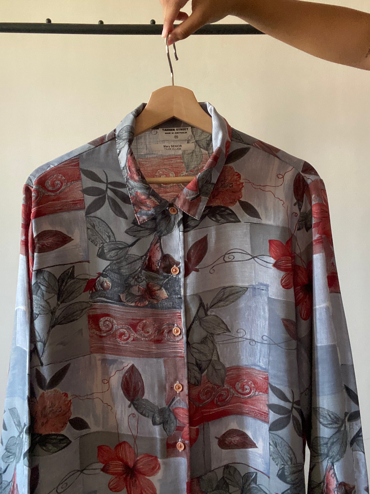 Vintage Colour Block Print Shirt