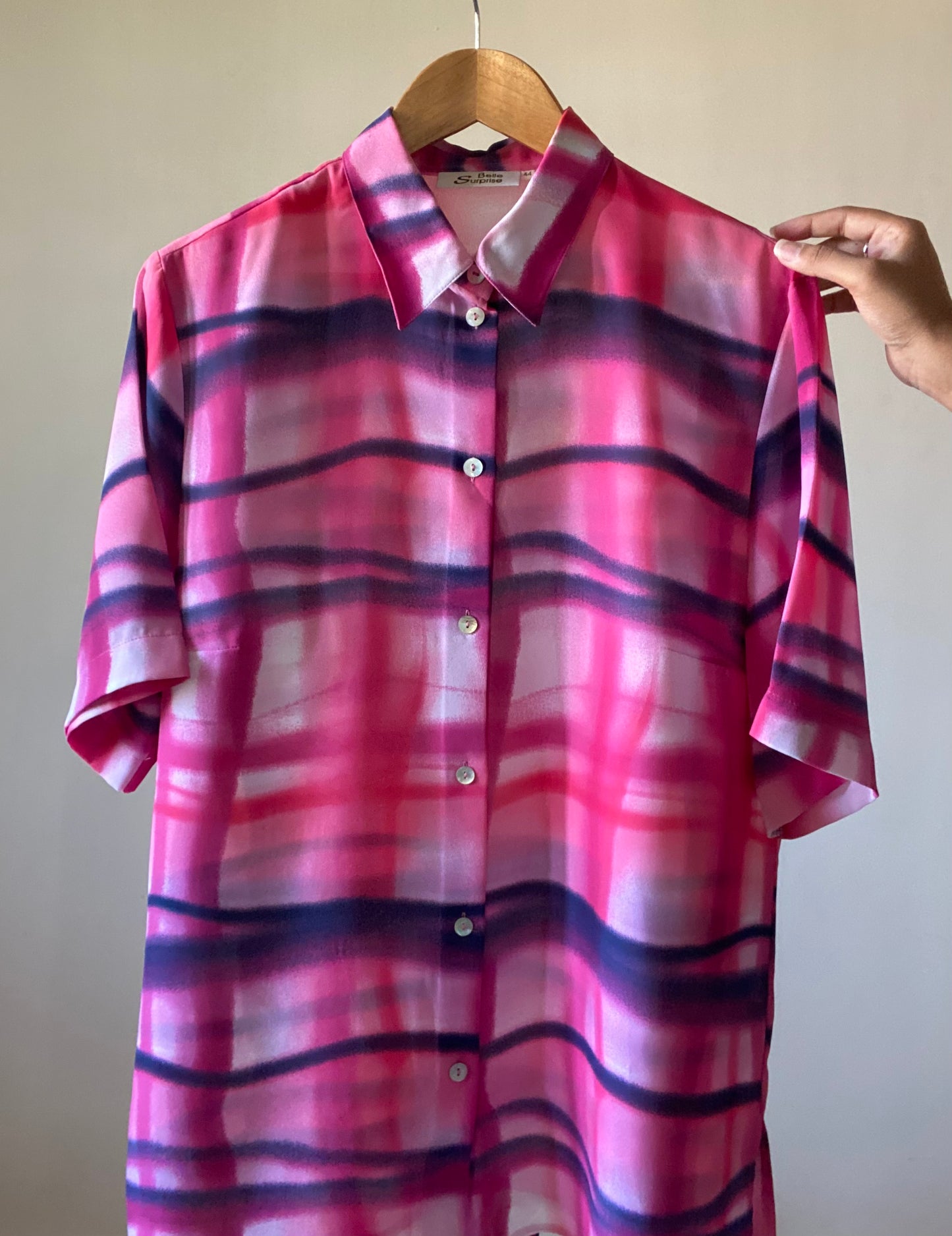 Checked Ombré Print Vintage Shirt