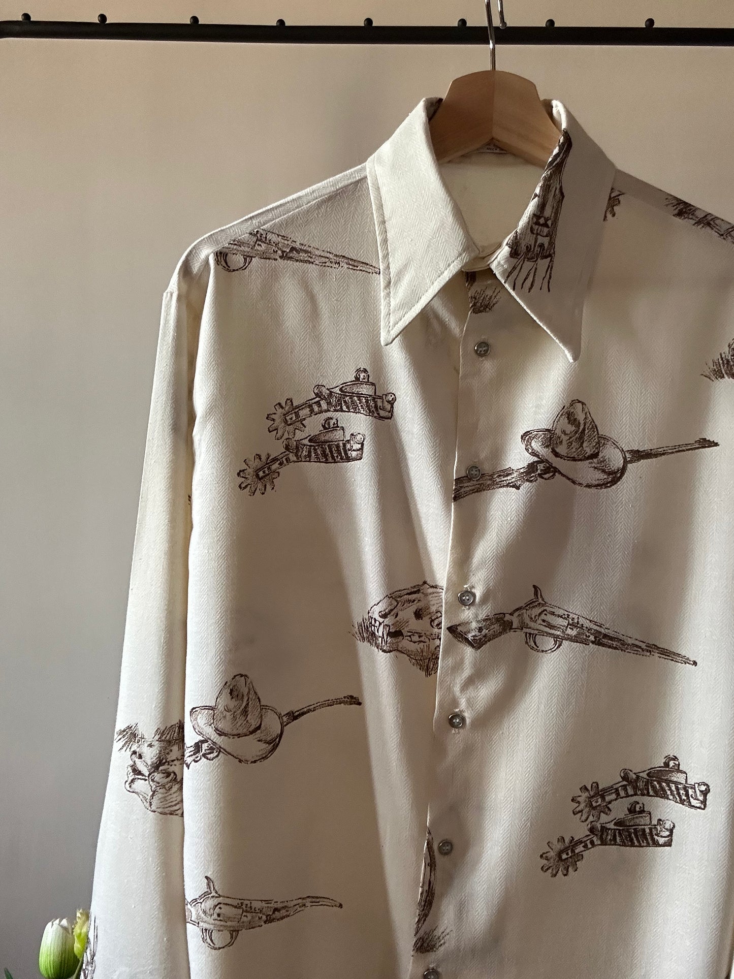 Vintage War Zone Inspired Print Shirt