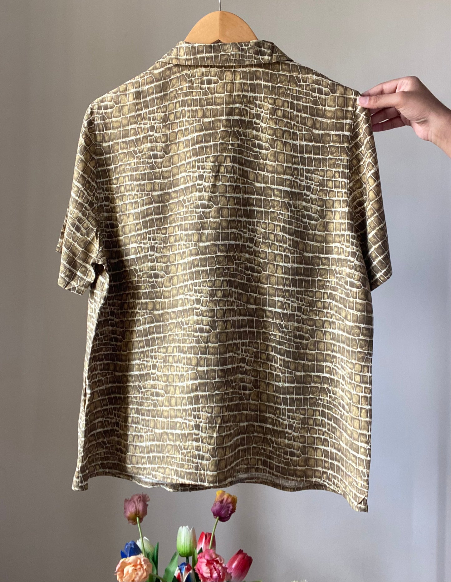 Crocodile Skin Print Vintage Shirt