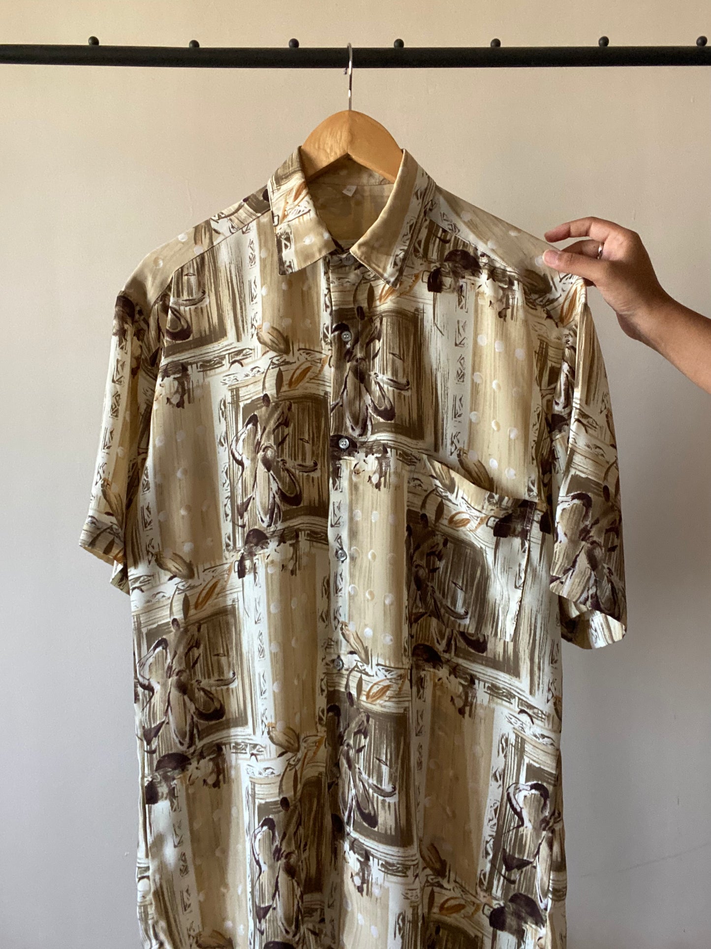 Abstract Print Vintage Shirt