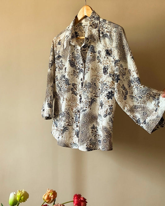 CANADA Vintage Abstract Floral Print Shirt
