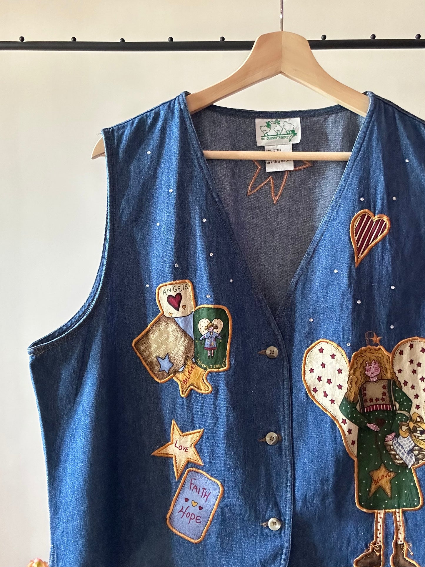 Vintage The Quacker Factory Denim Vest
