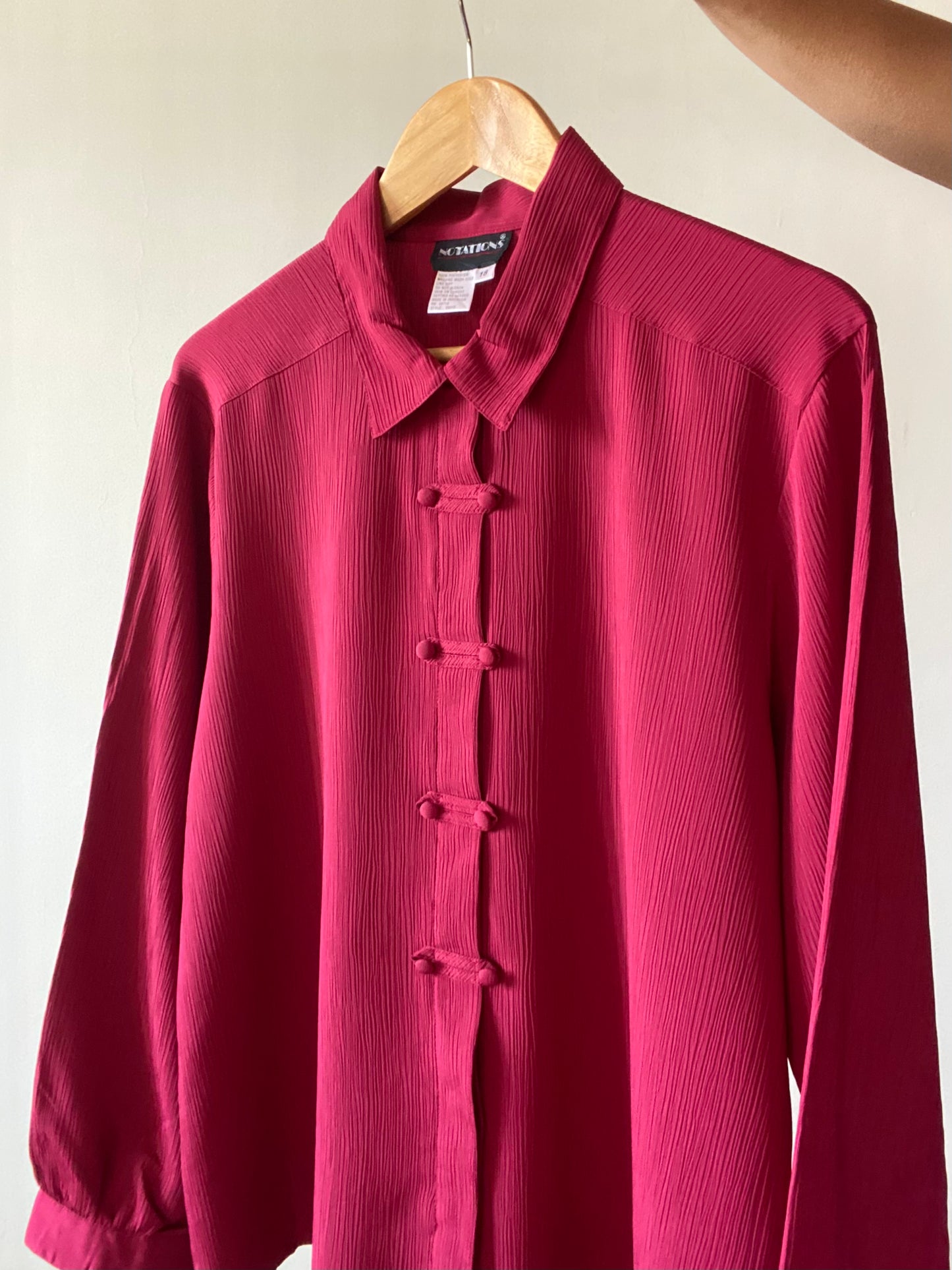 Crinkled Korean Style Buttoned Up Vintage Shirt