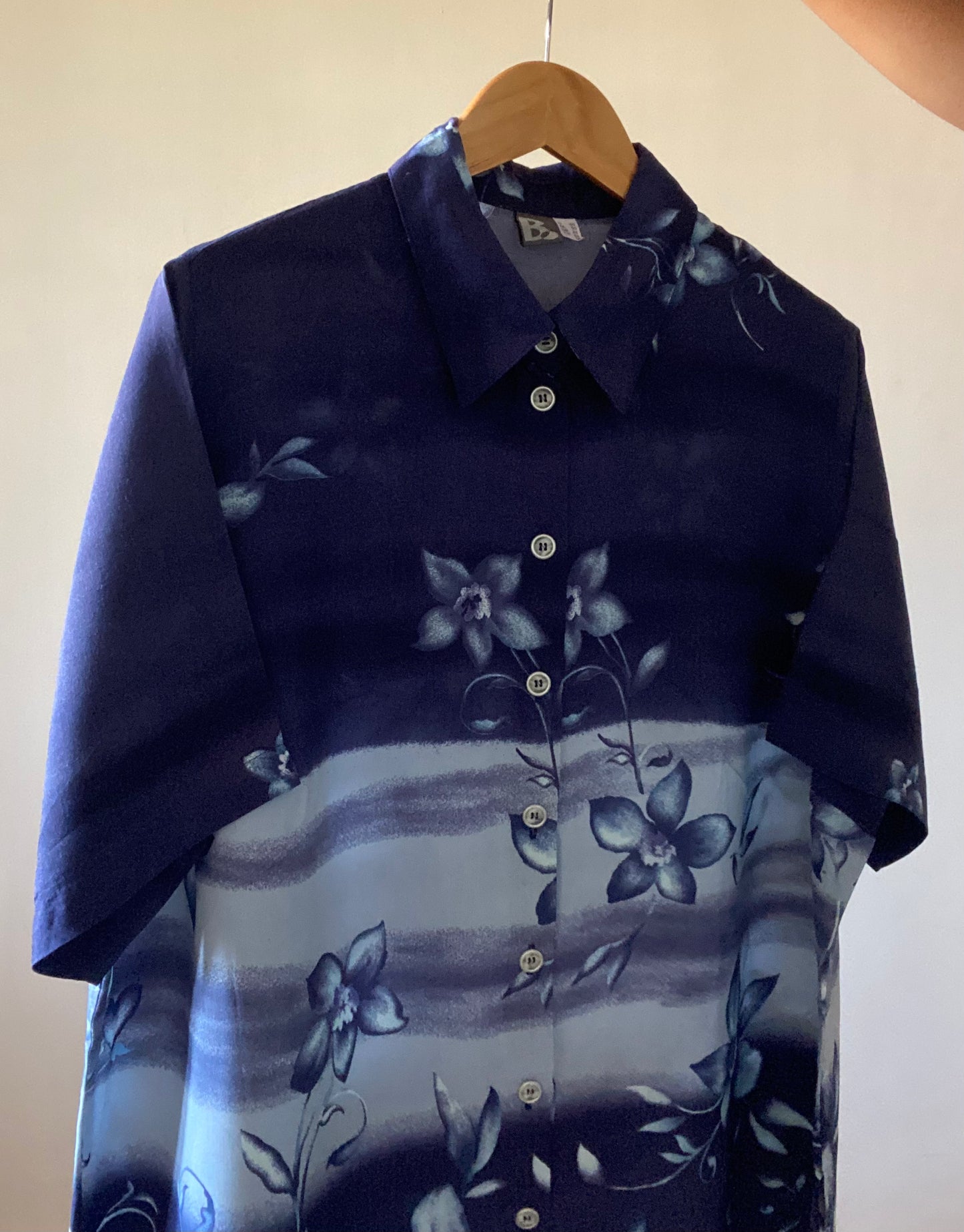 Blue Floral Vintage Shirt