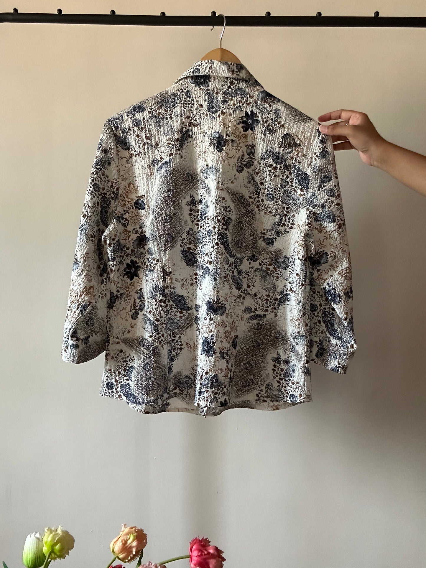 CANADA Vintage Abstract Floral Print Shirt