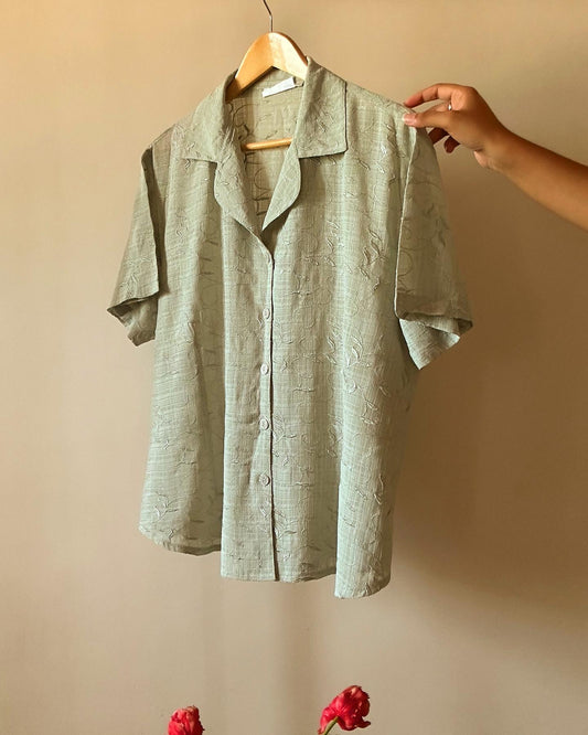 All Over Embroidered Vintage Shirt