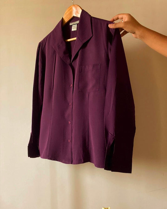 Vintage Plain Semi Formal Shirt