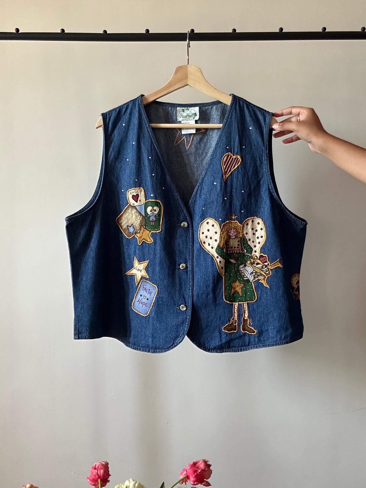 Vintage The Quacker Factory Denim Vest