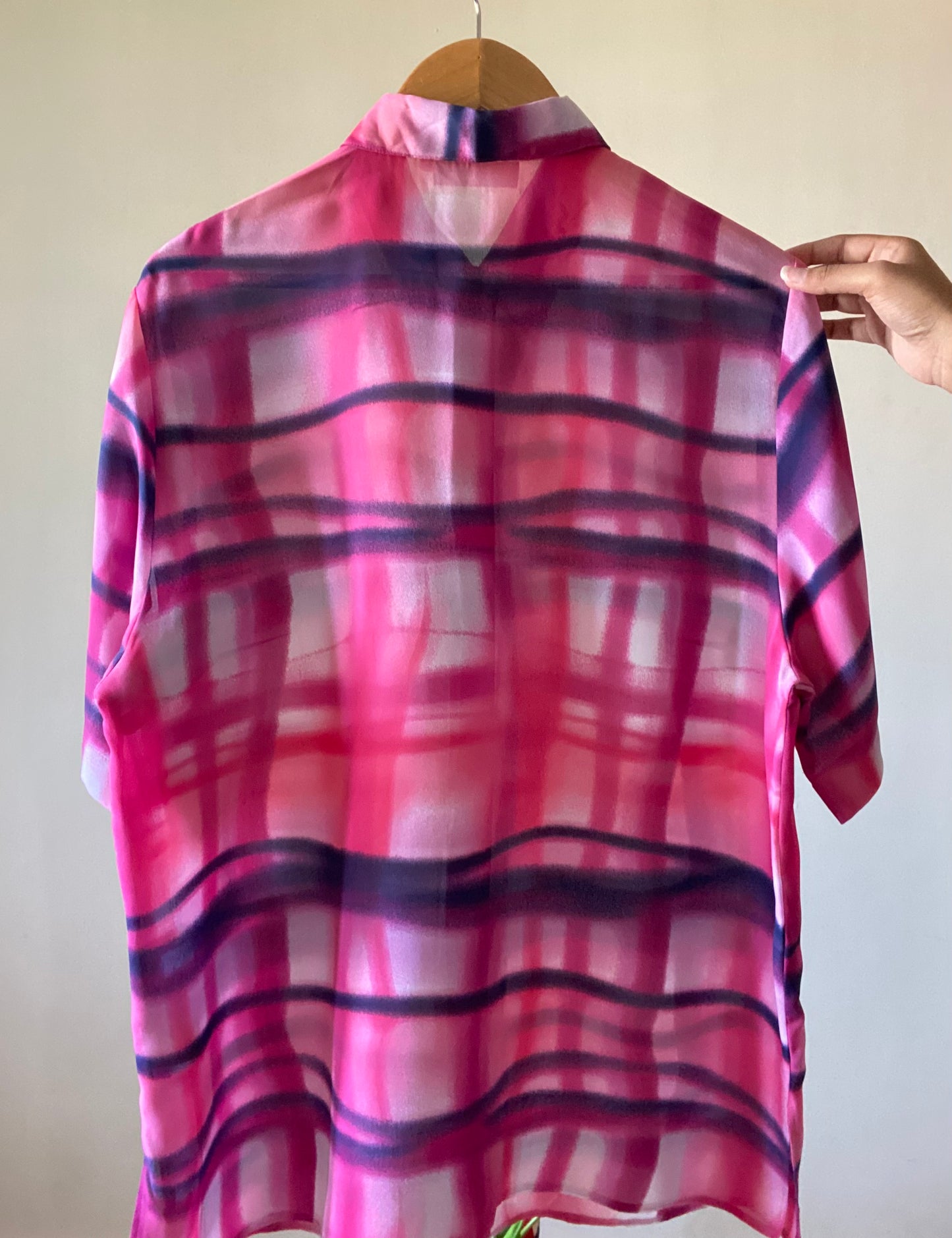 Checked Ombré Print Vintage Shirt