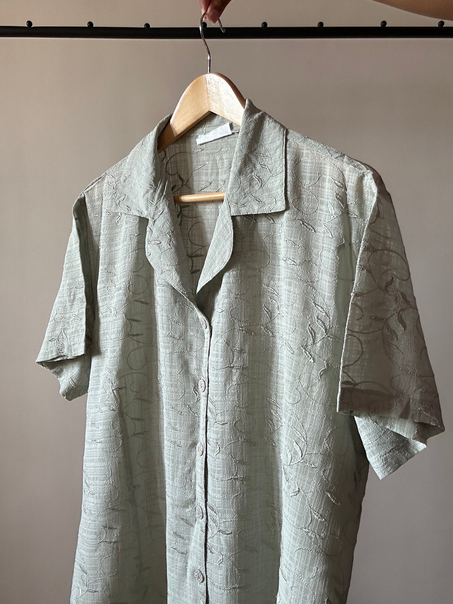 All Over Embroidered Vintage Shirt