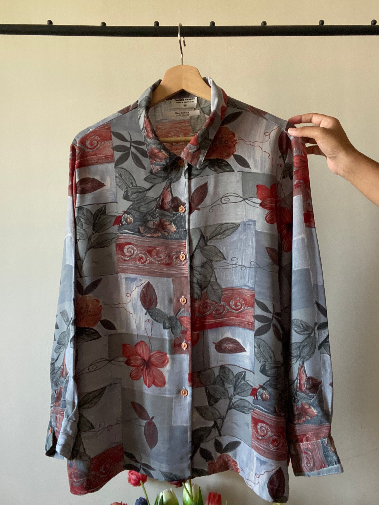 Vintage Colour Block Print Shirt
