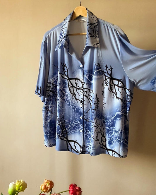 Abstract Anime Inspired Print Vintage Shirt