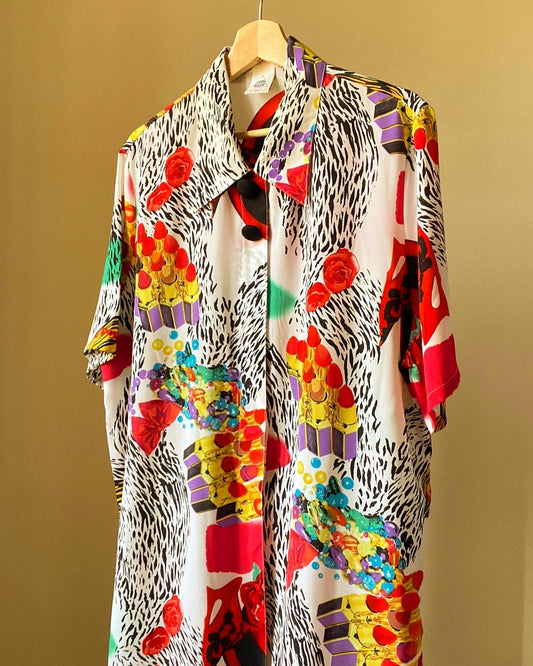 Abstract Print Vintage Shirt