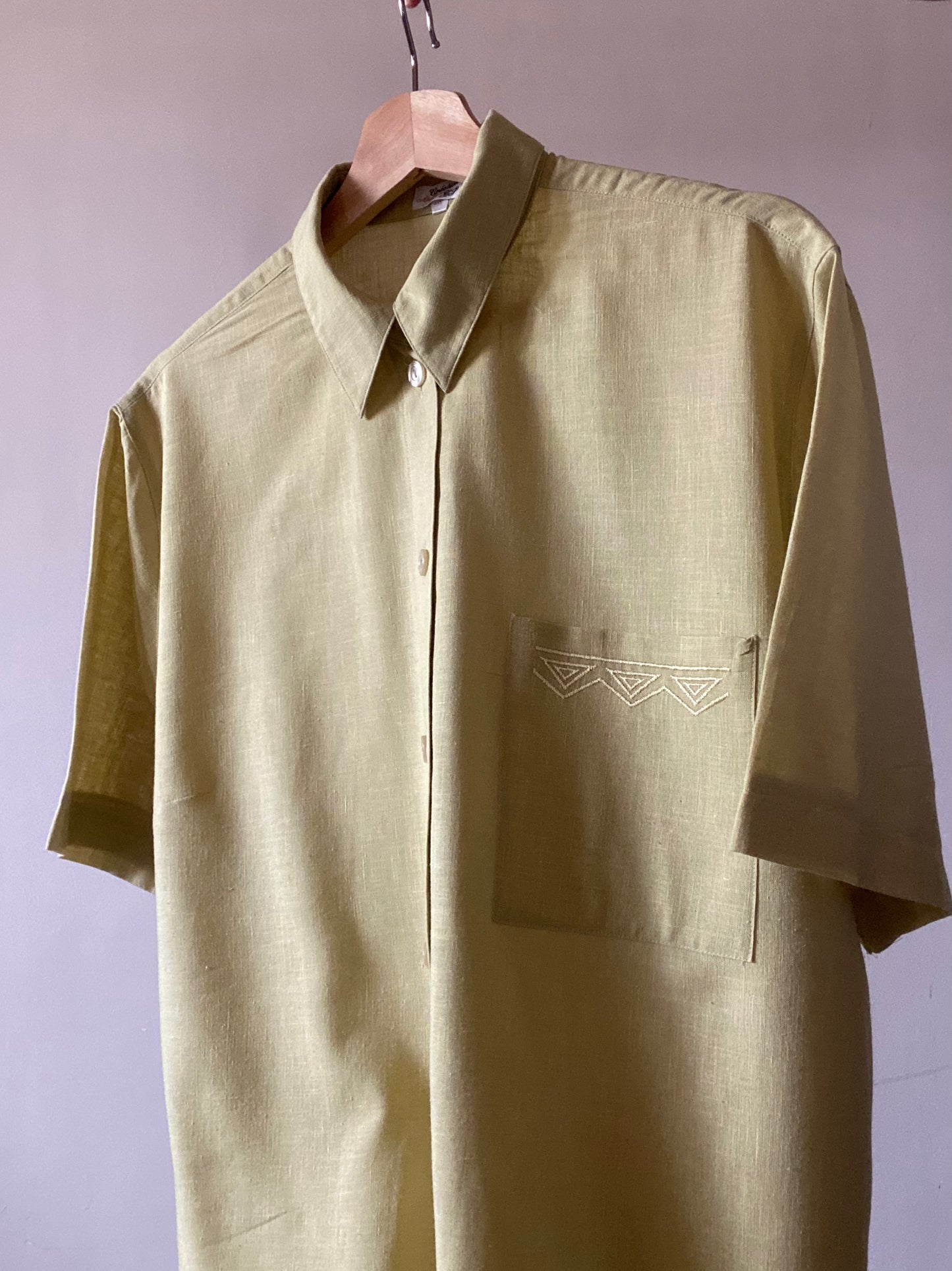 Vintage Relaxed Pocket Embroidered Shirt