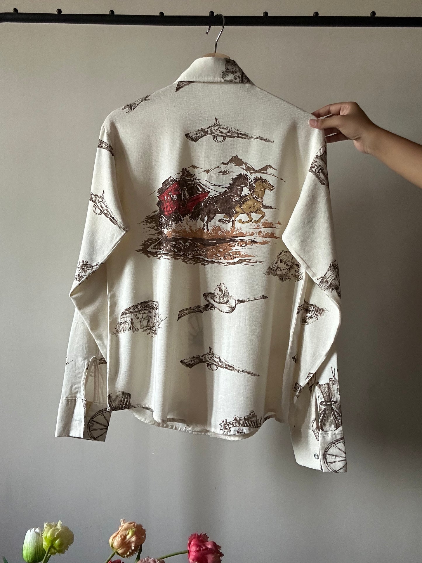 Vintage War Zone Inspired Print Shirt