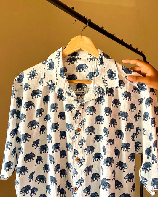Elephant Motif Heritage Inspired Shirt