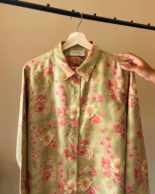 Beautiful Floral Suede Vintage Shaket