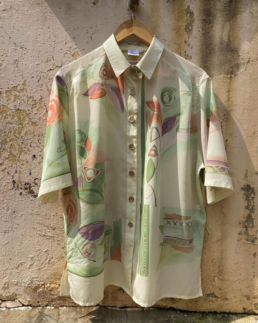 Abstract Hand Painted Print Vintage Shirt