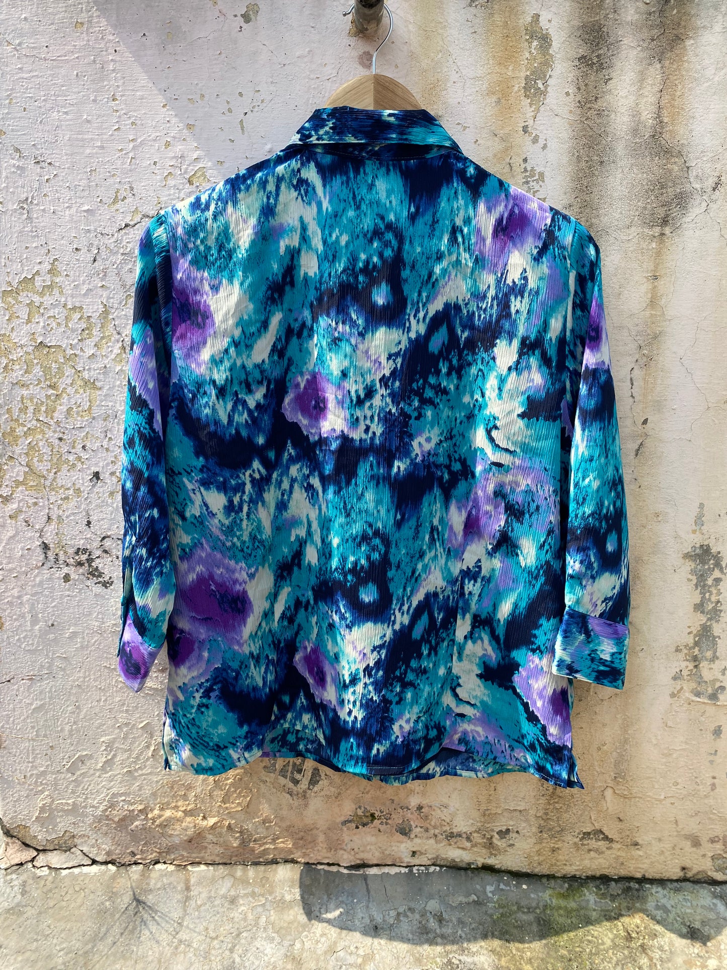 Abstract Colour Splash Print Vintage Shirt