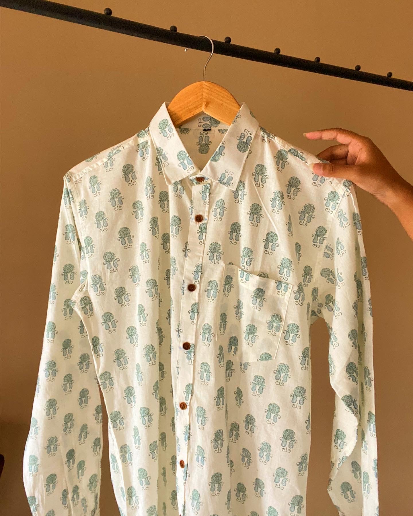 Floral Heritage Motif Print Shirt