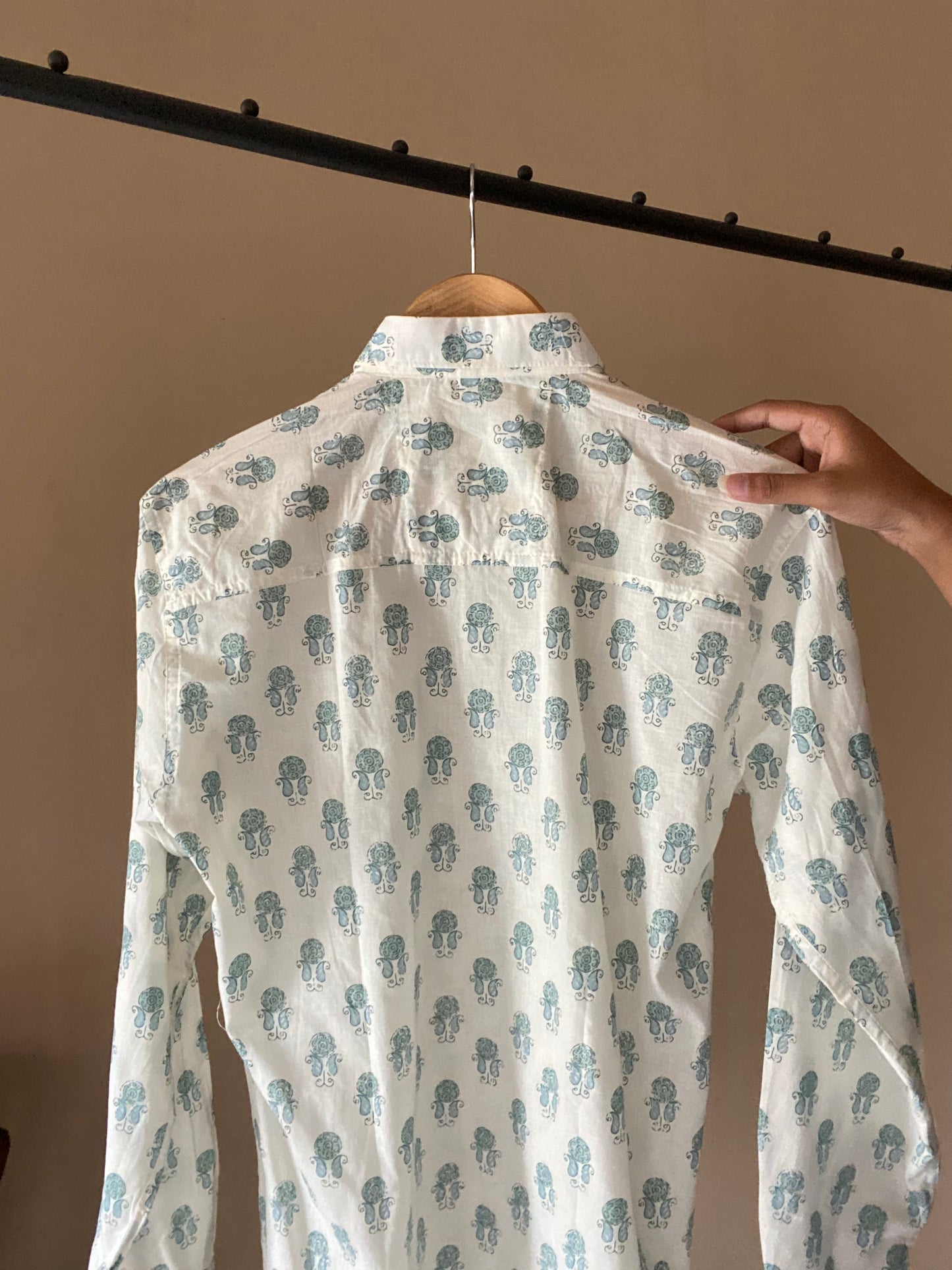 Floral Heritage Motif Print Shirt