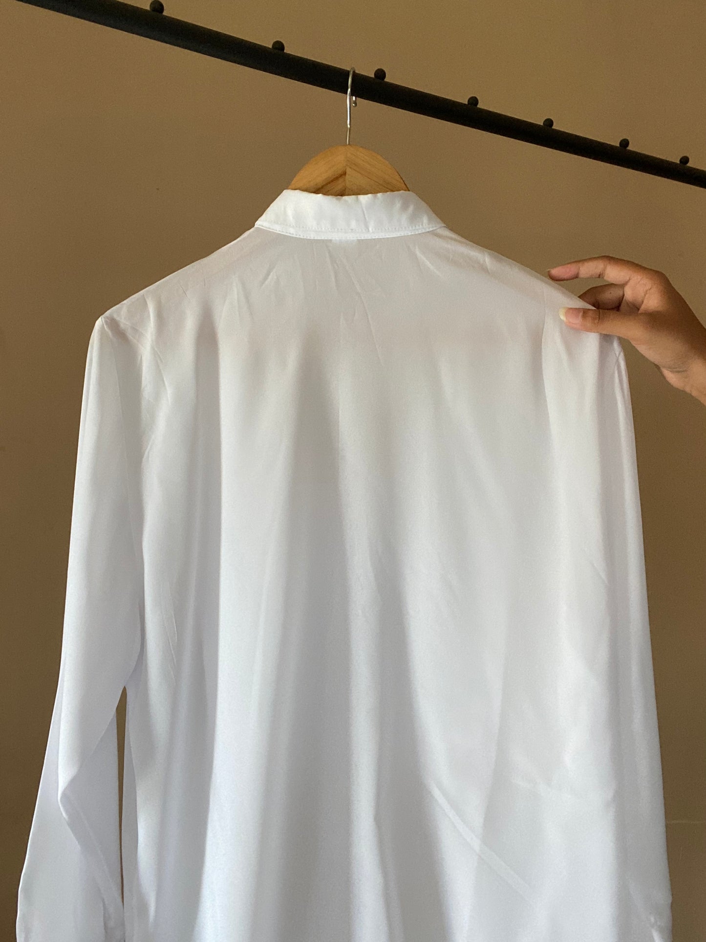White Vintage Shirt With Attached Vest