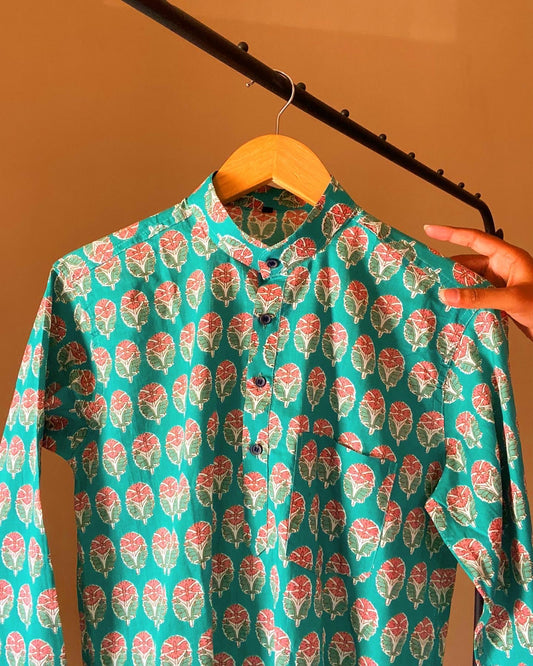 Ethnic Floral Print Shirt