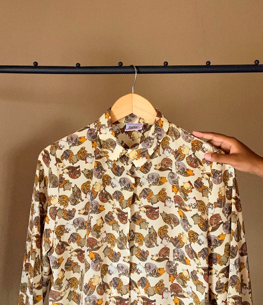 Historic Art Cat Motif Vintage Shirt