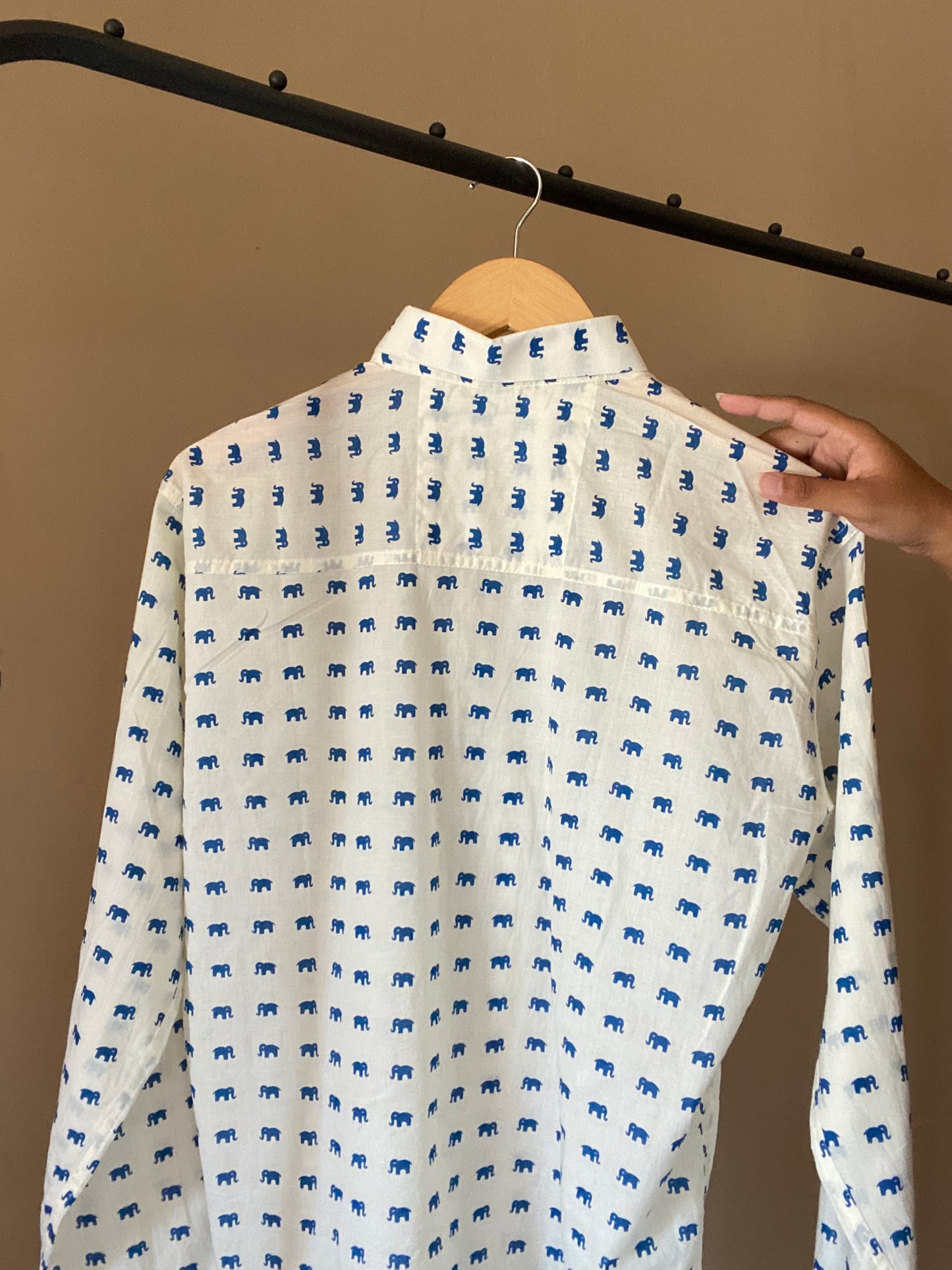 Elephant Motif Print Shirt
