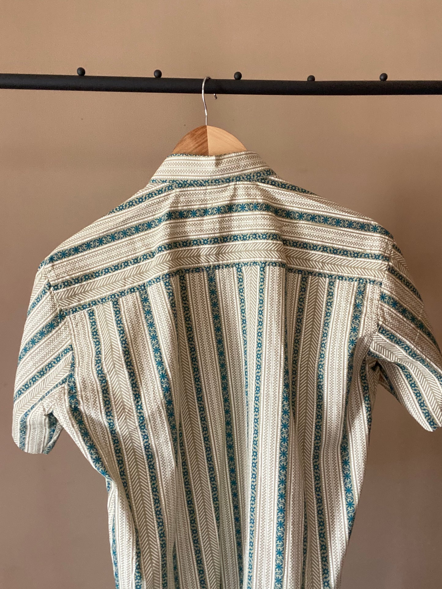 Ethnic Strip Print Shirt
